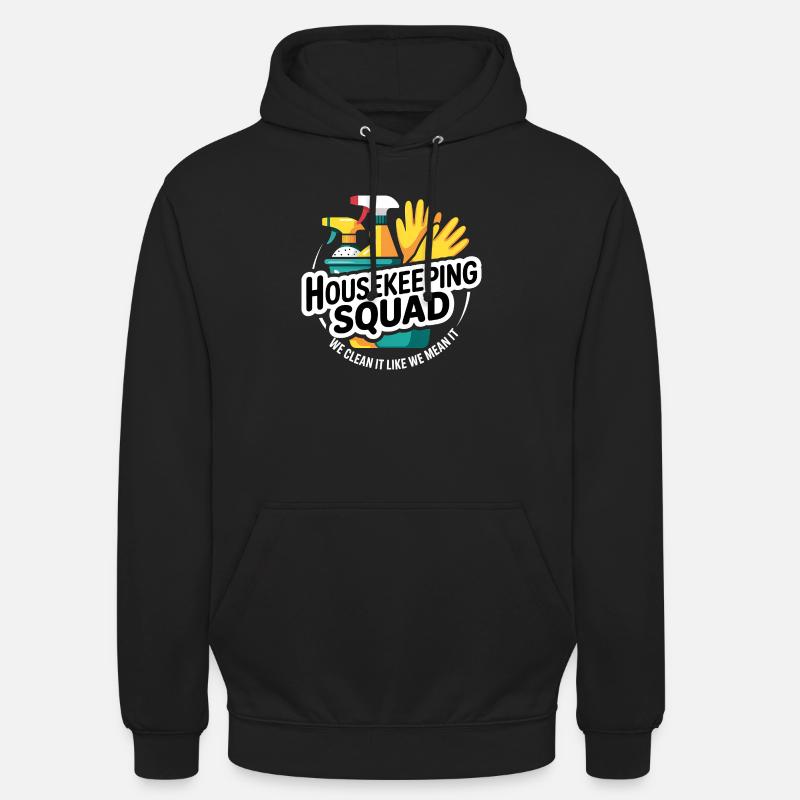 Conception de nettoyage amusante - Sweat-shirt à capuche unisexe - noir