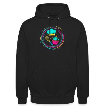 Bäcker - Unisex Hoodie - Schwarz - Vorne - Alina (178cm) & Michal (187cm)