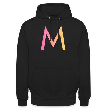 M - Unisex Hoodie - Schwarz - Vorne - Alina (178cm) & Michal (187cm)