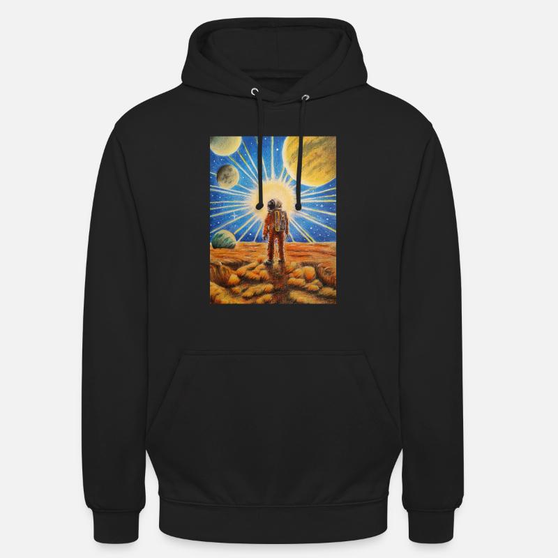 Astronaute sur Mars - Sweat-shirt à capuche unisexe - noir