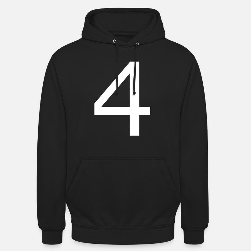 4 - Sweat-shirt à capuche unisexe - noir