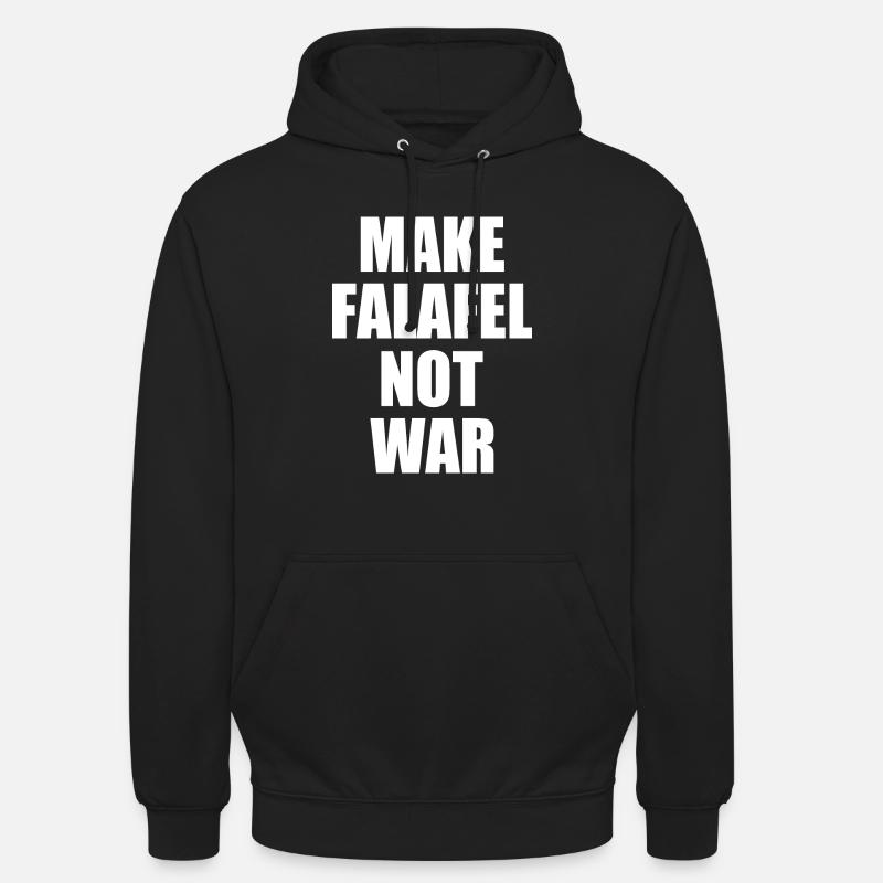 Make falafel not war - Sweat-shirt à capuche unisexe - noir