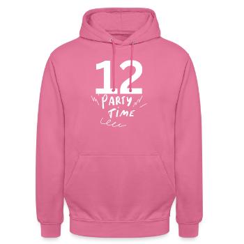 12 - Unisex Hoodie - Pink - Vorne - Alina (178cm) & Michal (187cm)