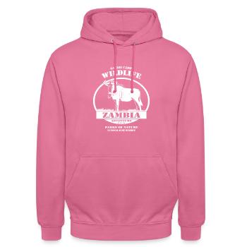Sambia - Gnu - Unisex Hoodie - Pink - Vorne - Alina (178cm) & Michal (187cm)