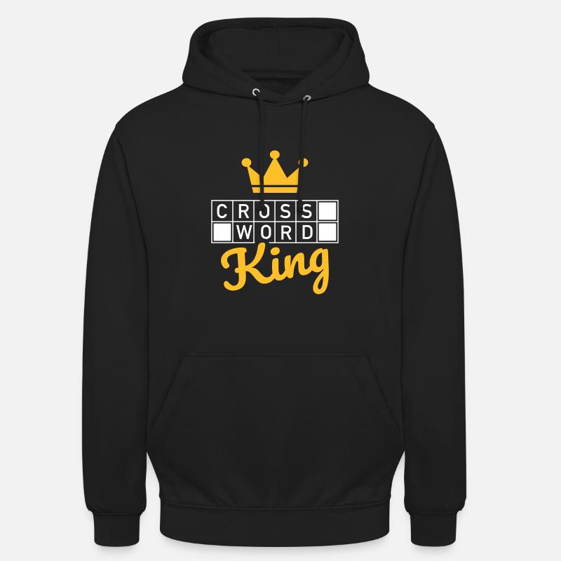 Mots croisés - Sweat-shirt à capuche unisexe - noir