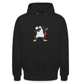 Pinguin Schule - Unisex Hoodie - Schwarz - Vorne - Alina (178cm) & Michal (187cm)
