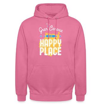 Île de vacances d'été de Gran Canaria - Sweat-shirt à capuche unisexe - rose - Devant - Alina (178cm) & Michal (187cm)