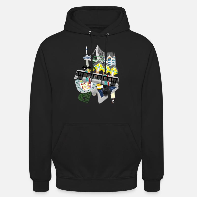 Autour de Rotterdam - Sweat-shirt à capuche unisexe - noir