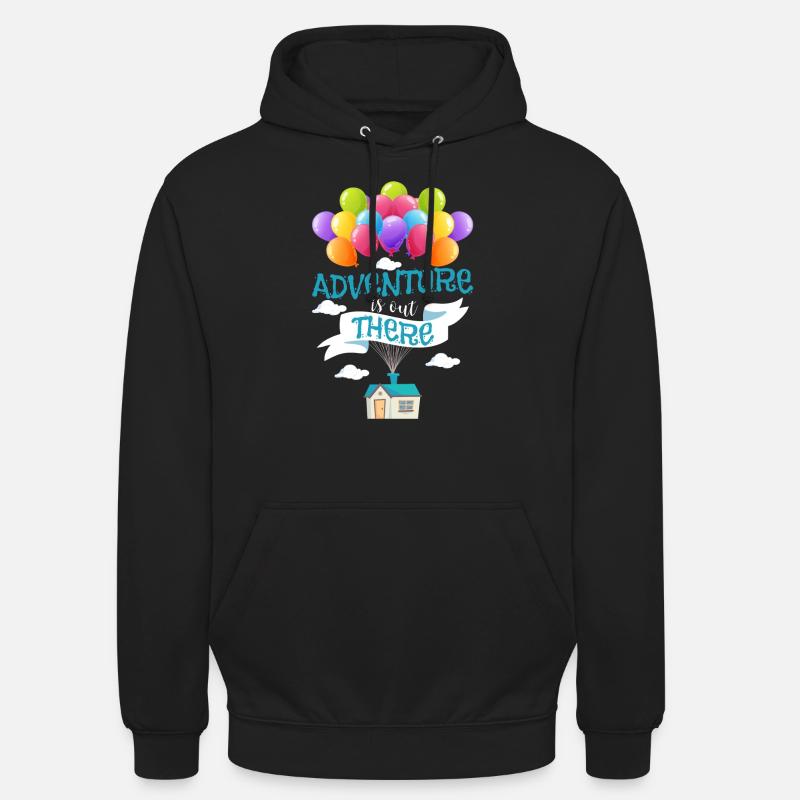 L'aventure est dehors - Sweat-shirt à capuche unisexe - noir