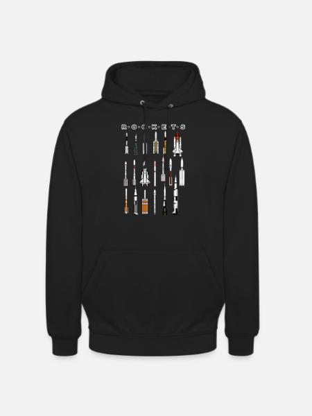 Super fusées spatiales - Sweat-shirt à capuche unisexe - noir