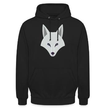 STYLIZED SAND FOX - Unisex Hoodie - black - Front - Alina (178cm) & Michal (187cm)