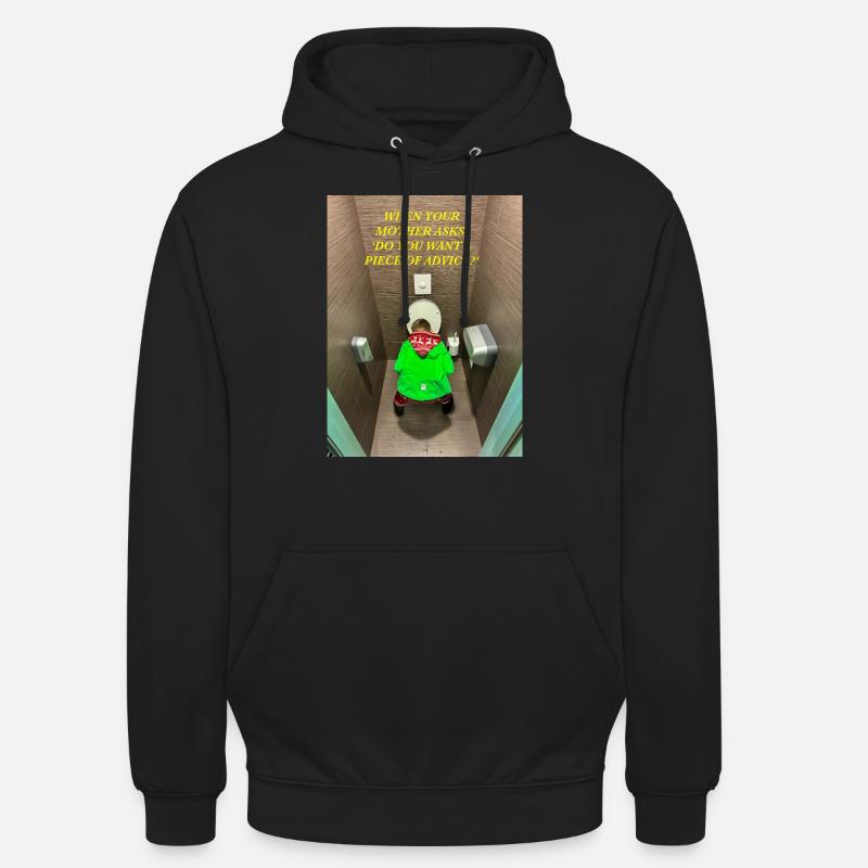 Quand ta mère demande, - Sweat-shirt à capuche unisexe - noir