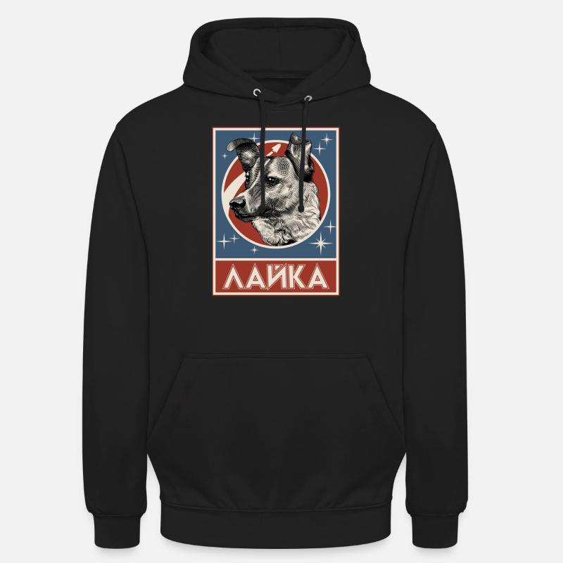 Chien de l’espace soviétique Laika - Sweat-shirt à capuche unisexe - noir
