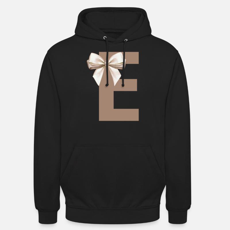 Lettre E Nœud - Sweat-shirt à capuche unisexe - noir