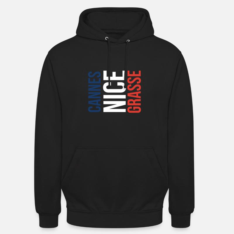 Triangle Cannes Nice Grasse - Sweat-shirt à capuche unisexe - noir