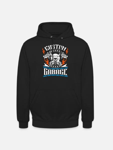 custom garage motorcycle - Unisex Hoodie - black