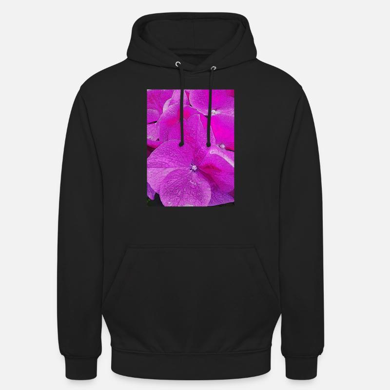 Hydrangea, Hydrangea - Unisex Hoodie - black