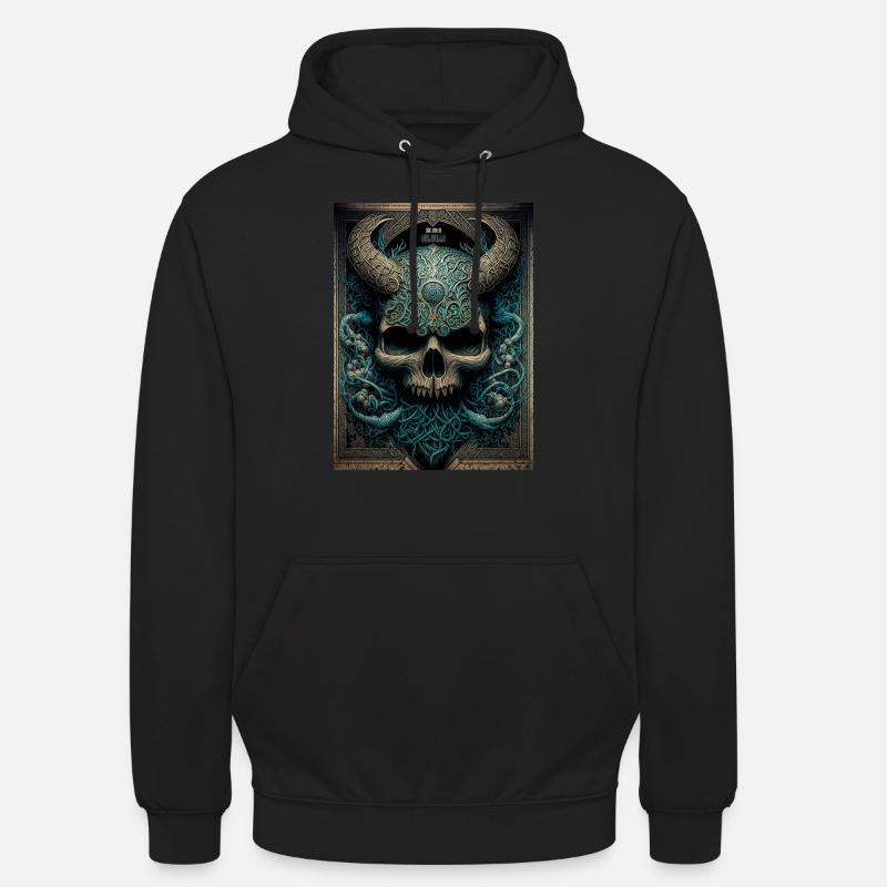 Rendez-vous à Valhalla Skull - Sweat-shirt à capuche unisexe - noir