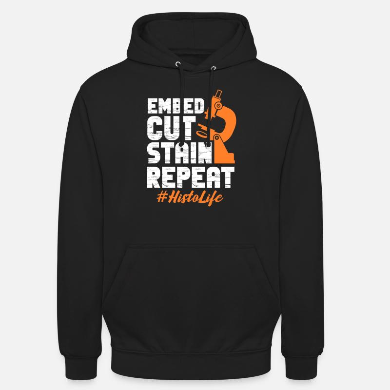 Embed Cut Stain Repeat - Unisex Hoodie - black