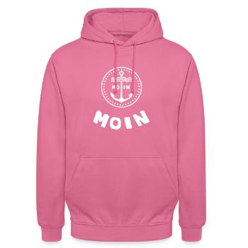 Miesmuschelartwuermchen Geschenkidee Begrüßung - Unisex Hoodie - Pink - Vorne - Alina (178cm) & Michal (187cm)