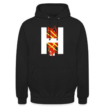 Burning helipad - Unisex Hoodie - black - Front - Alina (178cm) & Michal (187cm)