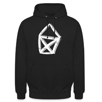 Das Ist Das Haus Vom Nikolaus - Anleitung - Vektor - Unisex Hoodie - Schwarz - Vorne - Alina (178cm) & Michal (187cm)