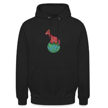 The ultimate dino king - Unisex Hoodie - Schwarz - Vorne - Alina (178cm) & Michal (187cm)