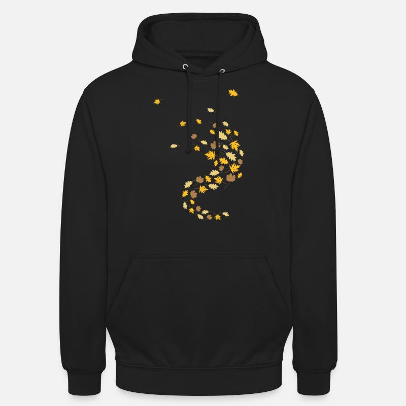 feuilles d'automne - Sweat-shirt à capuche unisexe - noir