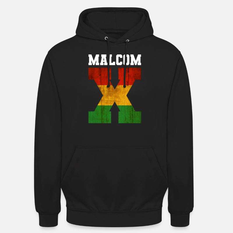 MALCOM X - Sweat-shirt à capuche unisexe - noir