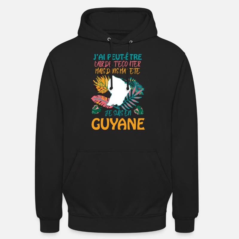 Guyane Mon Pays Que J'Aime - Sweat-shirt à capuche unisexe - noir