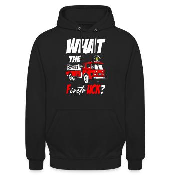 Qu’est-ce que le FiretrUCK Funny Fireman Fire Rescue - Sweat-shirt à capuche unisexe - noir - Devant - Alina (178cm) & Michal (187cm)