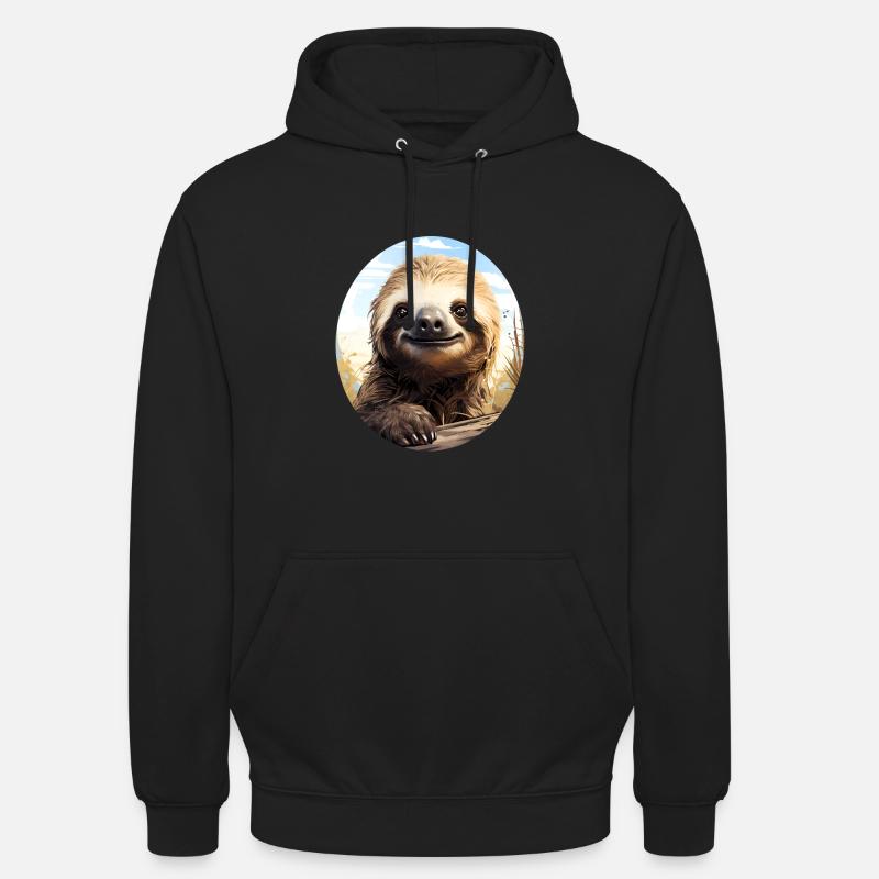 Faultier - Unisex Hoodie - Schwarz