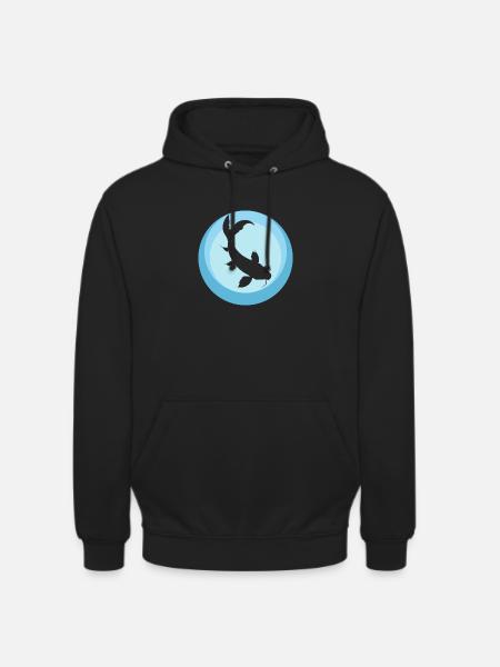 Koi Fish Fish Head - Unisex Hoodie - black