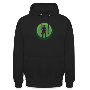 Cowboy Rodeo Cowboystiefel - Unisex Hoodie - Schwarz - Vorne - Alina (178cm) & Michal (187cm)