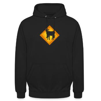 Vegan Vegan Meat - Unisex Hoodie - black - Front - Alina (178cm) & Michal (187cm)