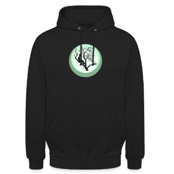 Klettern Kletterer - Unisex Hoodie - Schwarz - Vorne - Alina (178cm) & Michal (187cm)