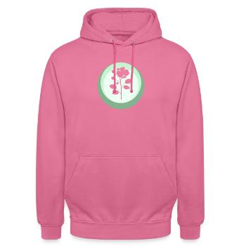 Fleuriste Fleuriste Flower Power - Sweat-shirt à capuche unisexe - rose - Devant - Alina (178cm) & Michal (187cm)