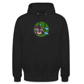 Taucher Scuba Diving - Unisex Hoodie - Schwarz - Vorne - Alina (178cm) & Michal (187cm)