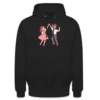 Tanzpaar Tanzlehrer - Unisex Hoodie - Schwarz - Vorne - Alina (178cm) & Michal (187cm)