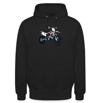 Motocross Motorsport - Sweat-shirt à capuche unisexe - noir - Devant - Alina (178cm) & Michal (187cm)