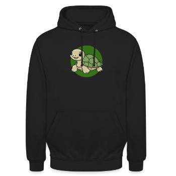 Turtle Schildkröten Reptil - Unisex Hoodie - Schwarz - Vorne - Alina (178cm) & Michal (187cm)