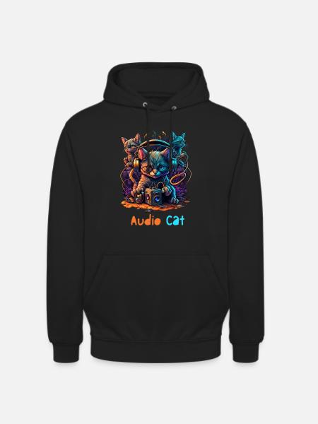 Audio Cat - Unisex Hoodie - black
