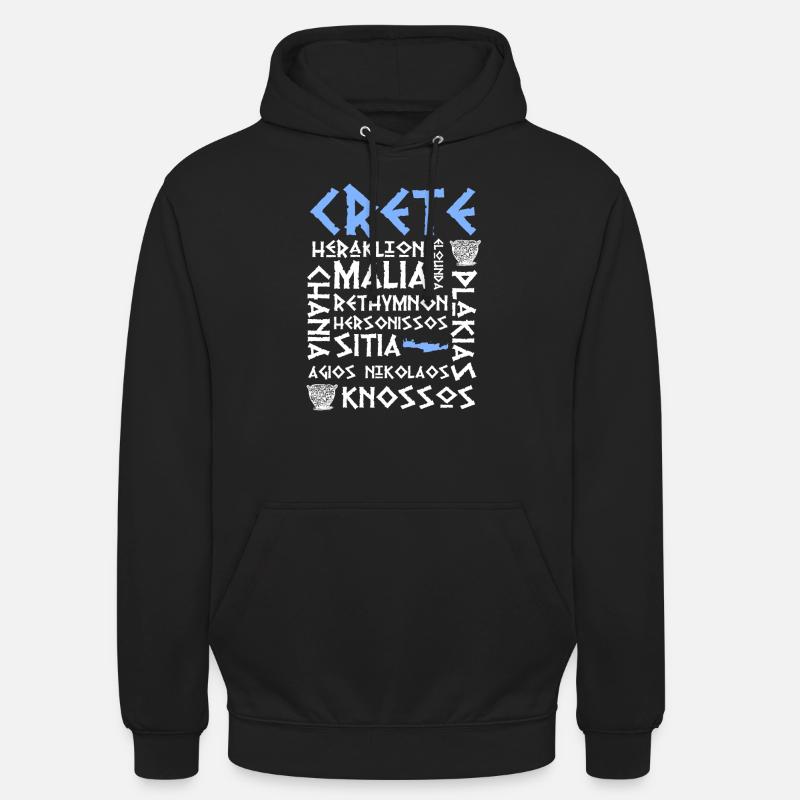 Crète Grèce Île - Sweat-shirt à capuche unisexe - noir
