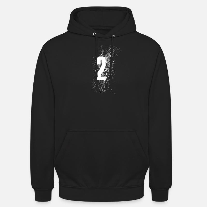 Numéro 2 anniversaire - Sweat-shirt à capuche unisexe - noir