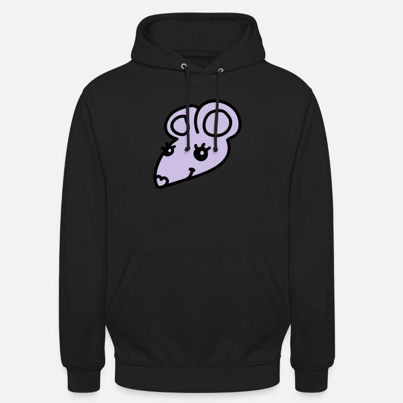 Souris mignonne - Sweat-shirt à capuche unisexe - noir