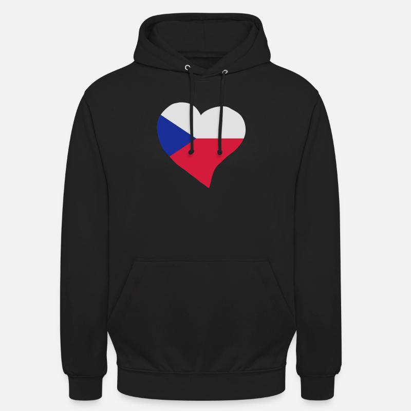 Tschechische Herz - Unisex Hoodie - Schwarz