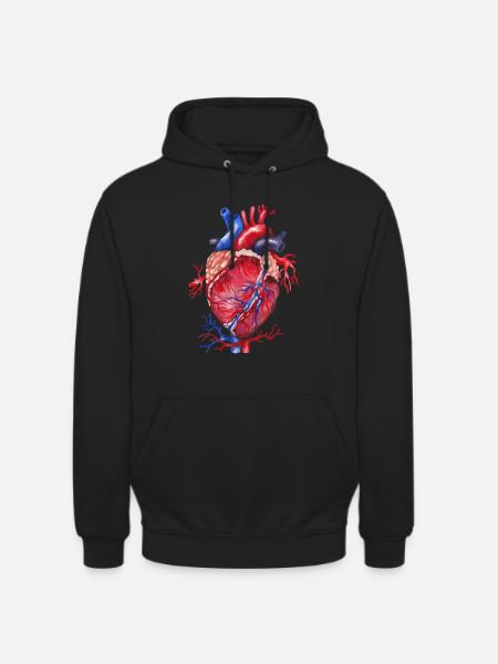 Herz Anatomie - Unisex Hoodie - Schwarz
