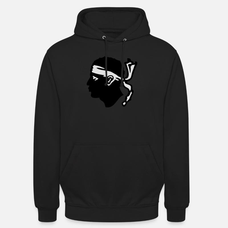 Corse Drapeau - Sweat-shirt à capuche unisexe - noir