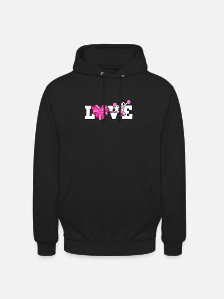 Love Cheerleading Shirt Cheerleaders - Unisex Hoodie - black