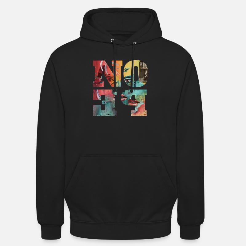 NOPE - sei kein ja-Sager! - Sweat-shirt à capuche unisexe - noir